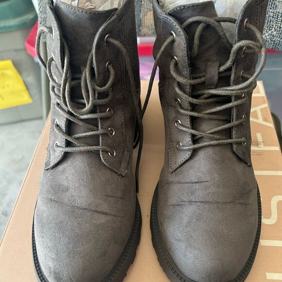 Just Fab Demi Knit Lug Sole Combat Boots - Picture 12 of 15